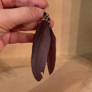 Brown feather necklace